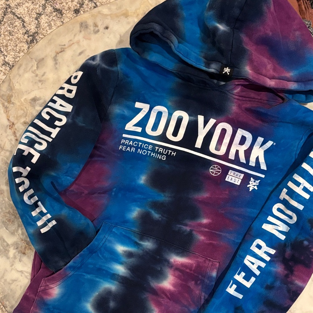 Zoo York Kids Hoodie - Blue and Purple Tie-Dye